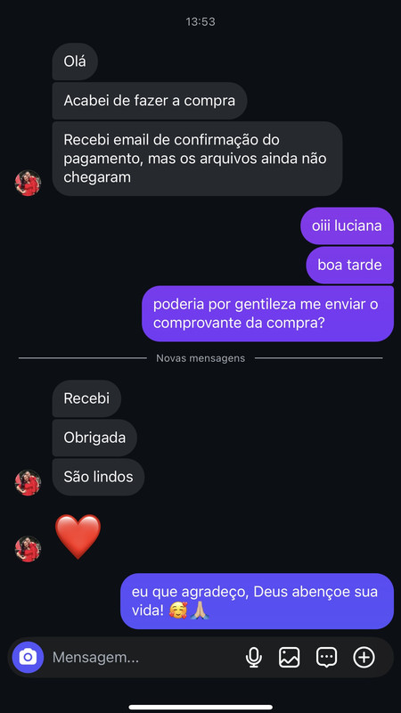 Conversa WhatsApp - Cliente Luciana