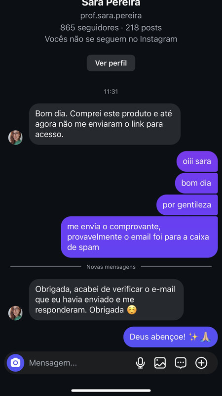 Conversa Instagram - Sara Pereira